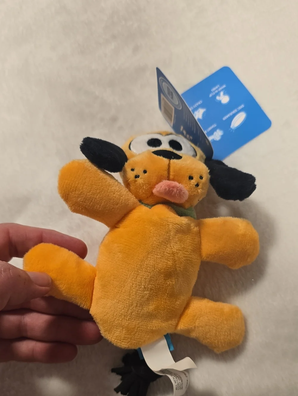 Bark Disneys Pluto  Orange & Black Plush Dog Toy Size Small 0-20 Pounds NWT